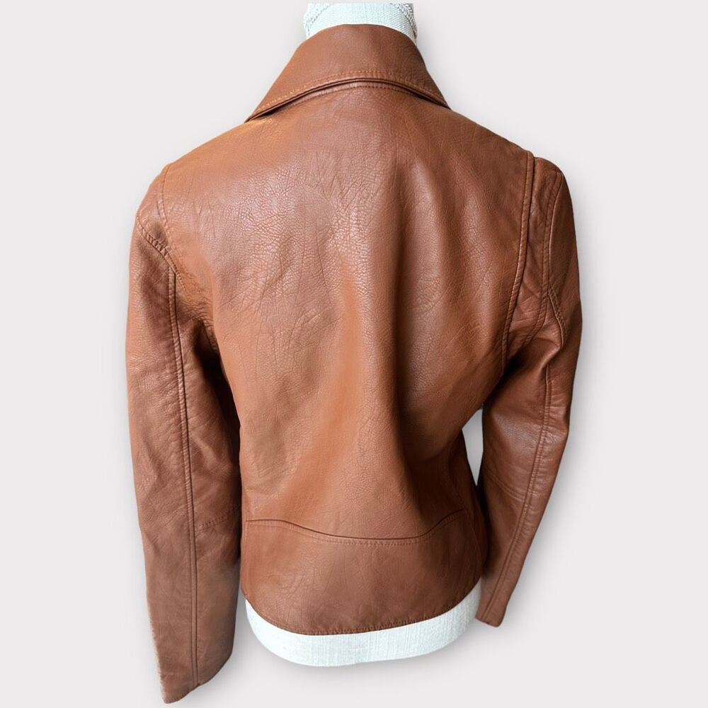 Womens Blank NYC Brown Faux Leather Jacket Size Large NWT - Picture 5 of 8